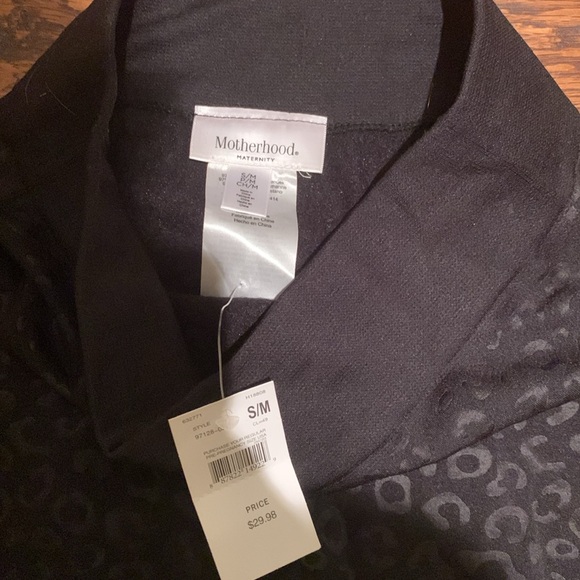 Motherhood maternity black leopard leggings, size small/ medium. NWT - Picture 3 of 3